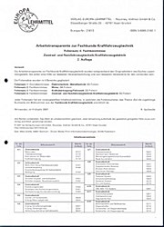 Arbeitstransparente zur Fachkunde Kraftfahrzeugtechnik