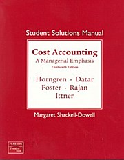 Student’s Solution Manual Cost Accounting