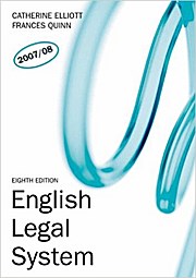 English Legal System [Taschenbuch] by Elliott, Catherine